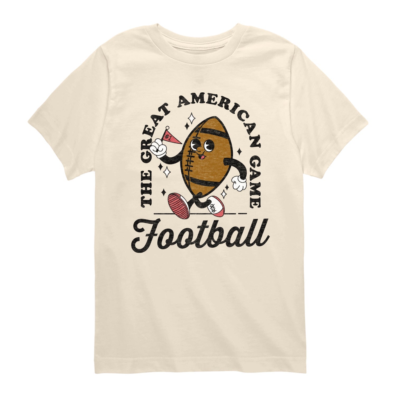 Instant Message - Vintage Football Mascot - Youth Short Sleeve Graphic T-shirt