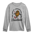 Instant Message - Vintage Football Mascot - Youth Long Sleeve Graphic T-shirt