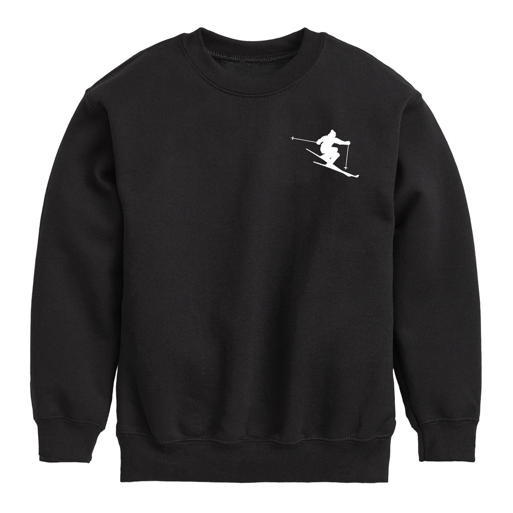 Instant Message - Home Skiing - Youth Crew Fleece Sweatshirt