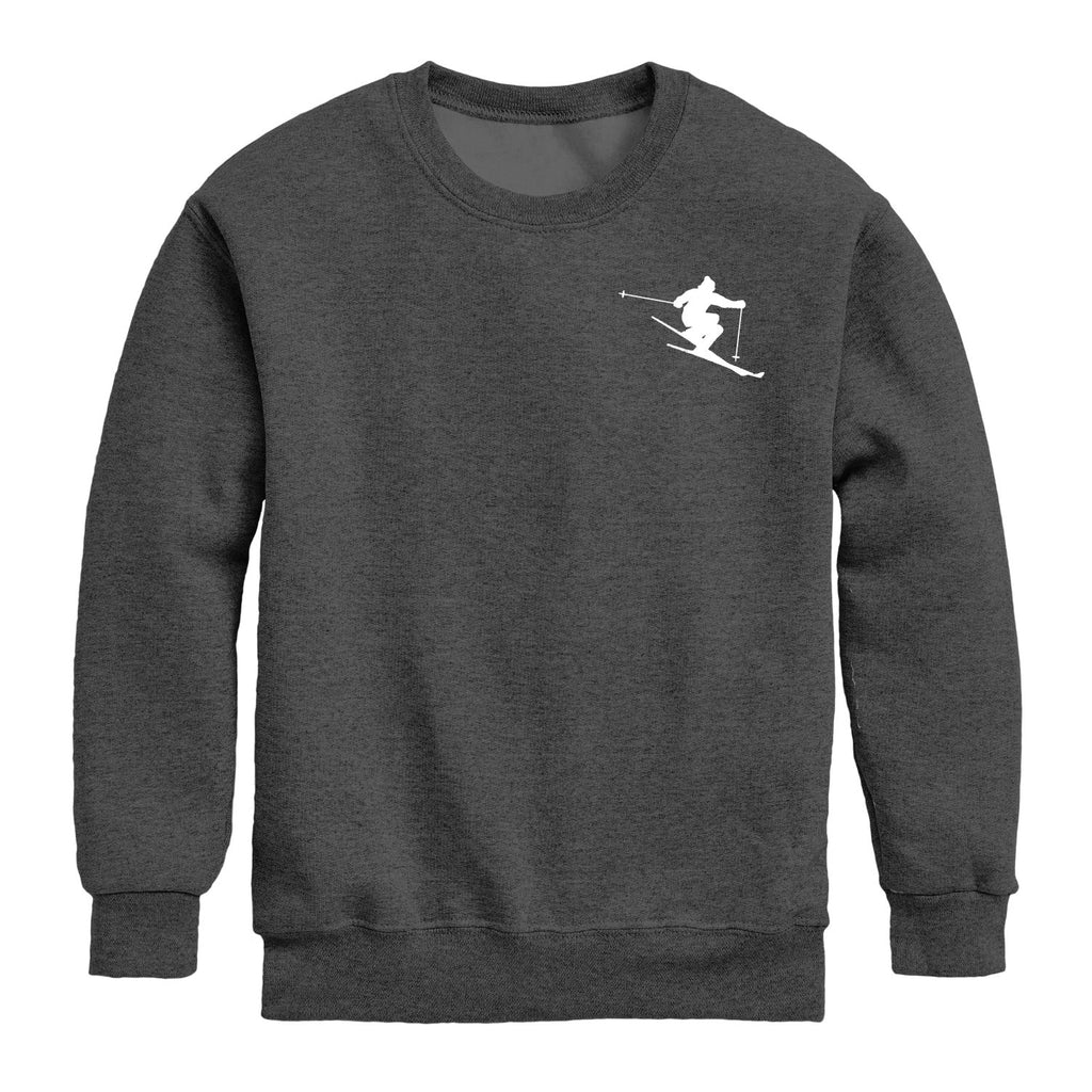Instant Message - Home Skiing - Youth Crew Fleece Sweatshirt