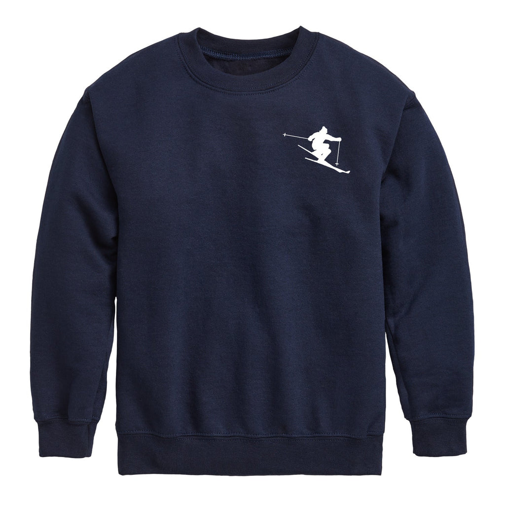 Instant Message - Home Skiing - Youth Crew Fleece Sweatshirt