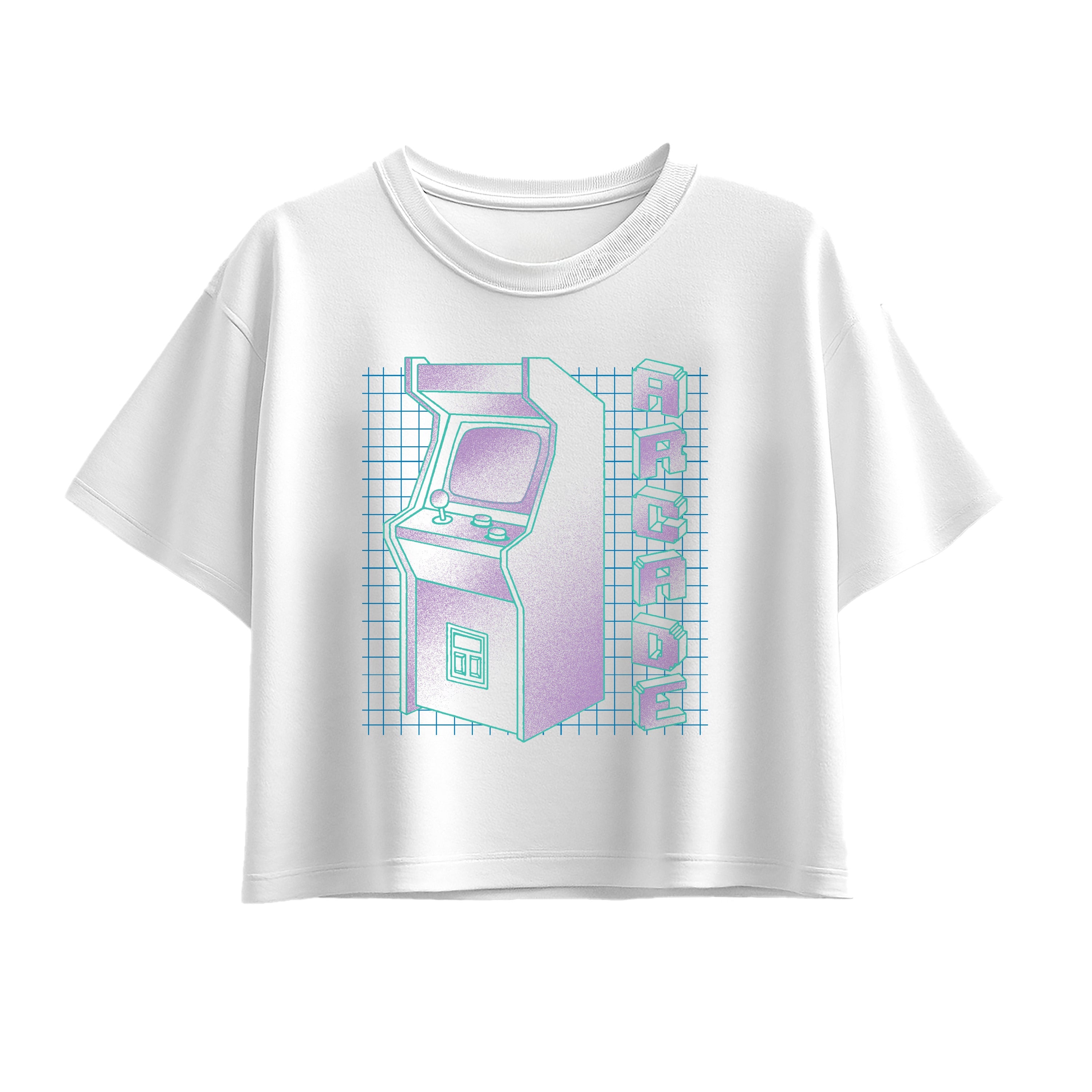 Instant Message - Arcade Gradient - Youth Girl Short Sleeve Boxy Tee