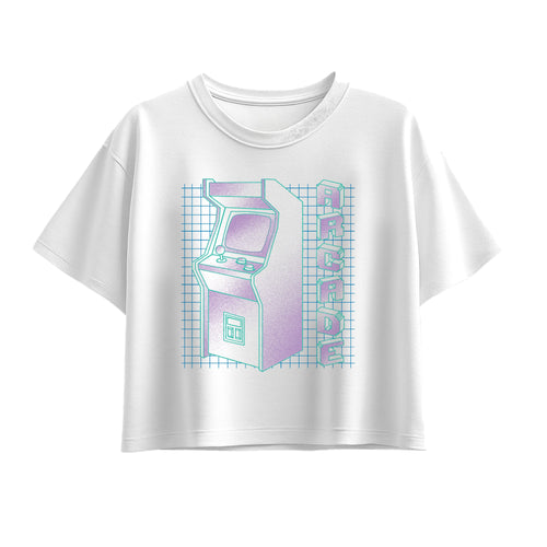 Instant Message - Arcade Gradient - Youth Girl Short Sleeve Boxy Tee