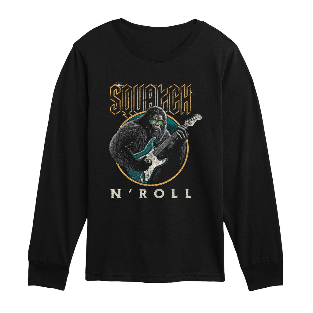 Instant Message - Squatch N Roll - Youth Long Sleeve Graphic T-shirt