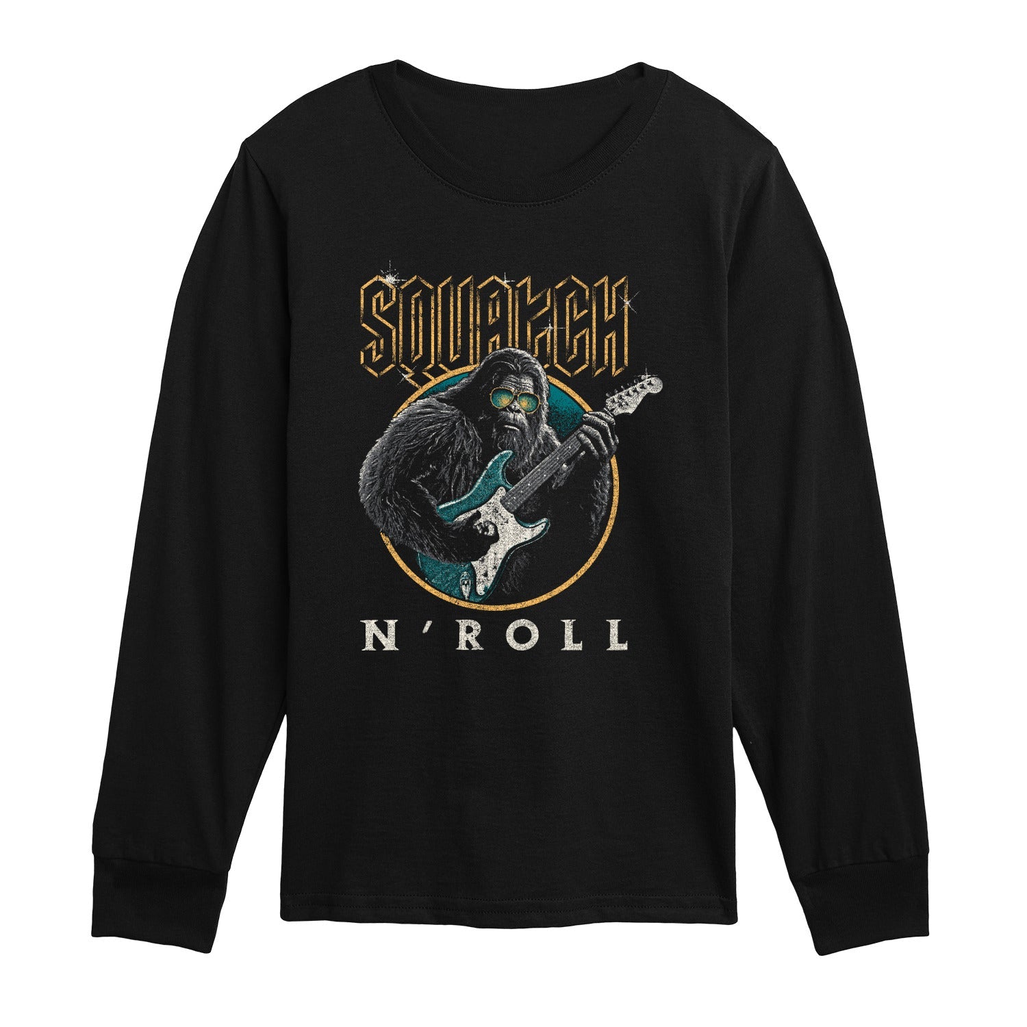 Instant Message - Squatch N Roll - Youth Long Sleeve Graphic T-shirt