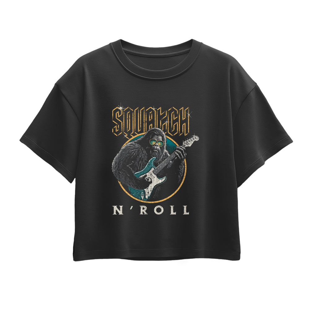 Instant Message - Squatch N Roll - Youth Girl Short Sleeve Boxy Tee