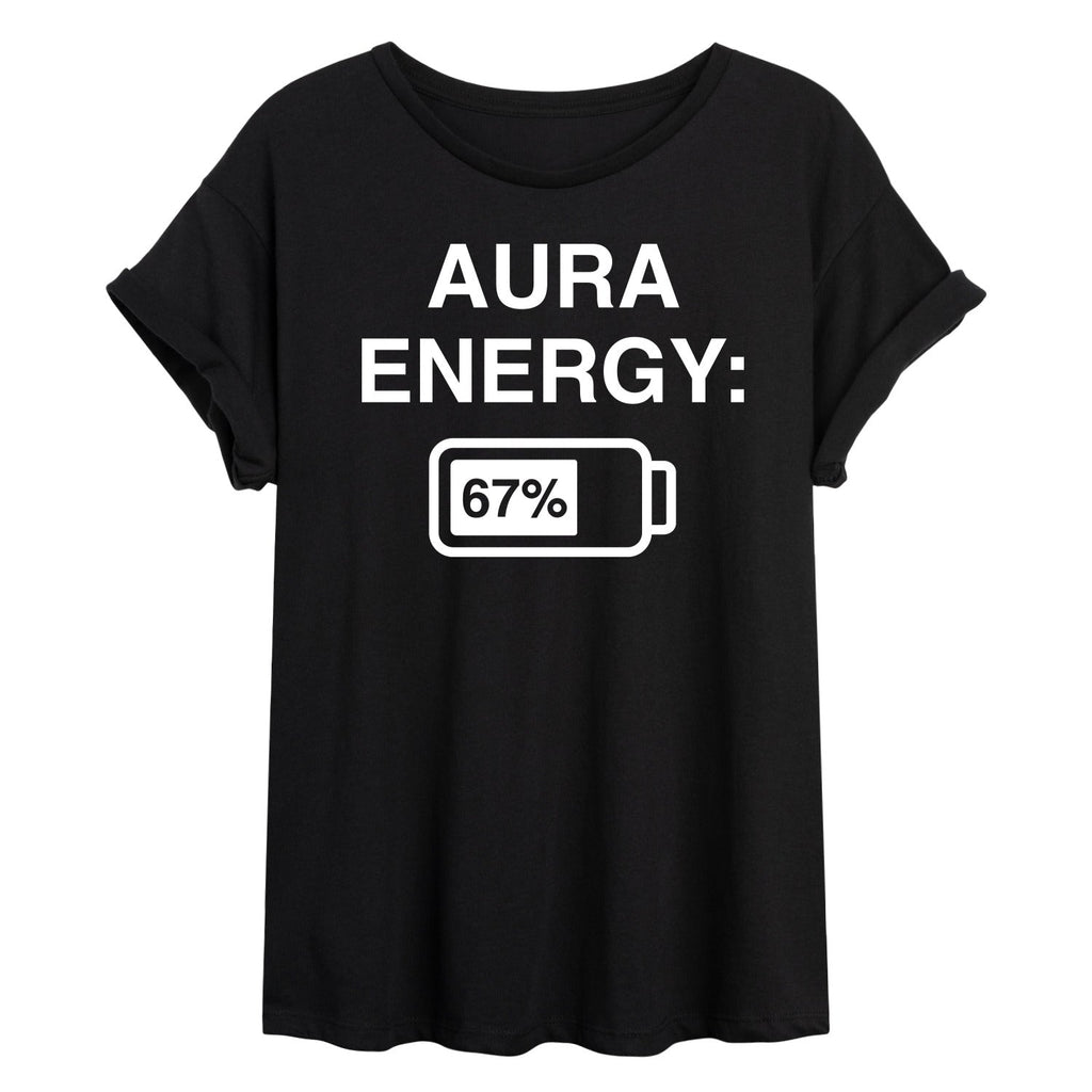 Instant Message - Aura Energy 67 - Juniors Oversized Graphic T-Shirt