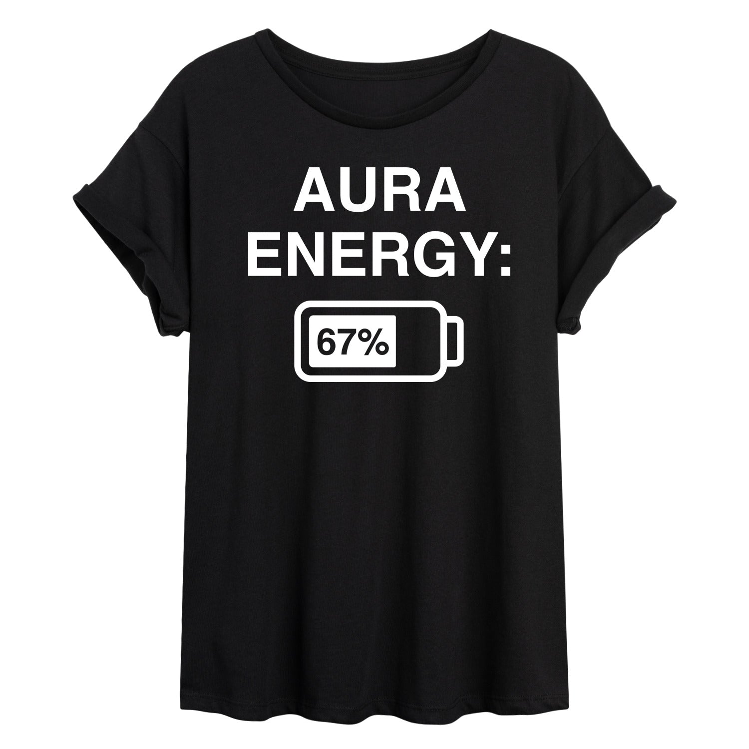 Instant Message - Aura Energy 67 - Juniors Oversized Graphic T-Shirt