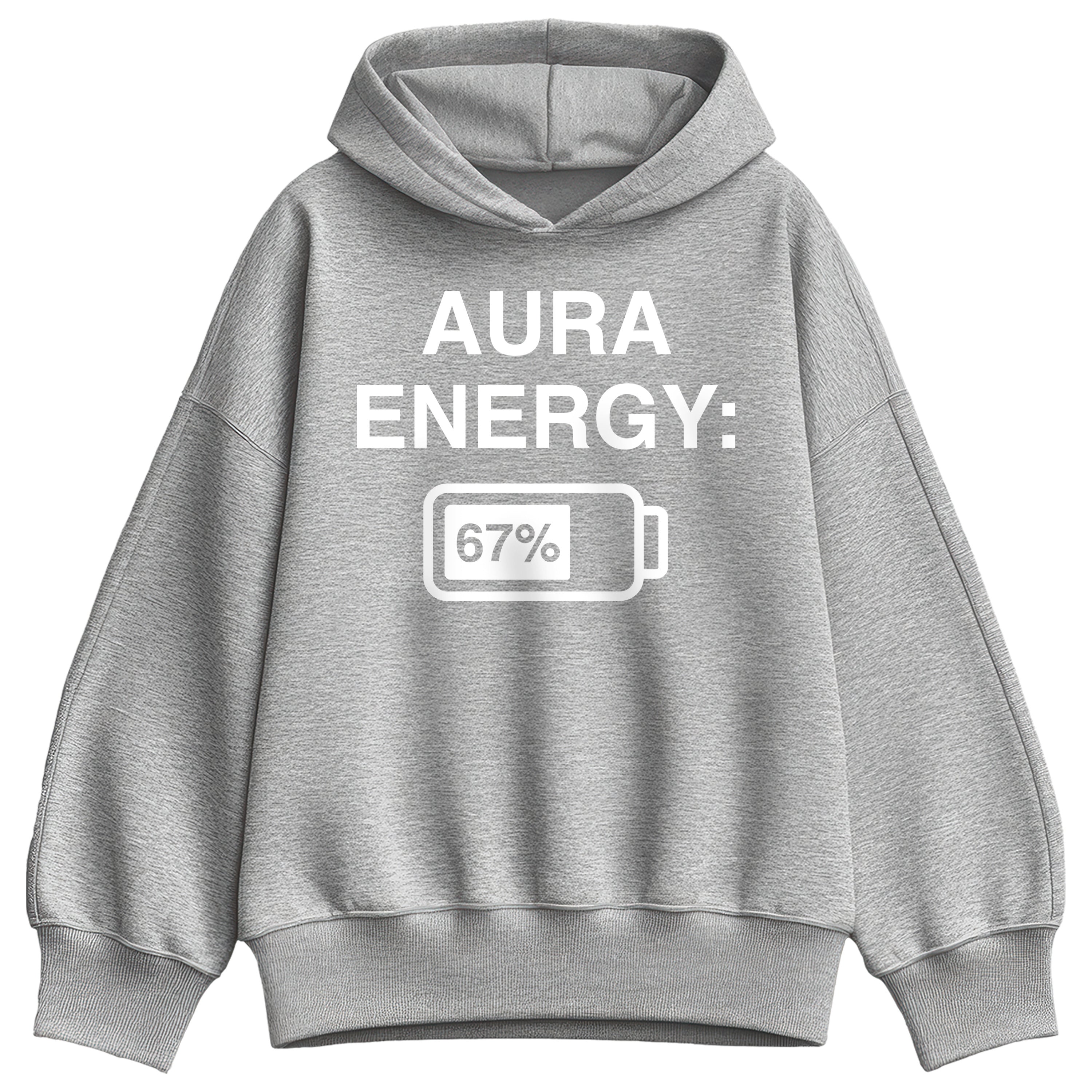 Instant Message - Aura Energy 67 - Women's Oversized Fleece Hoodie Sweatshirt