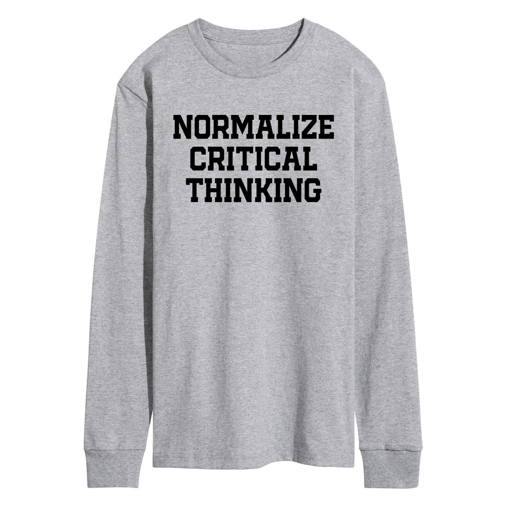 Instant Message - Normalize Critical Thinking - Men's Long Sleeve Graphic T-Shirt