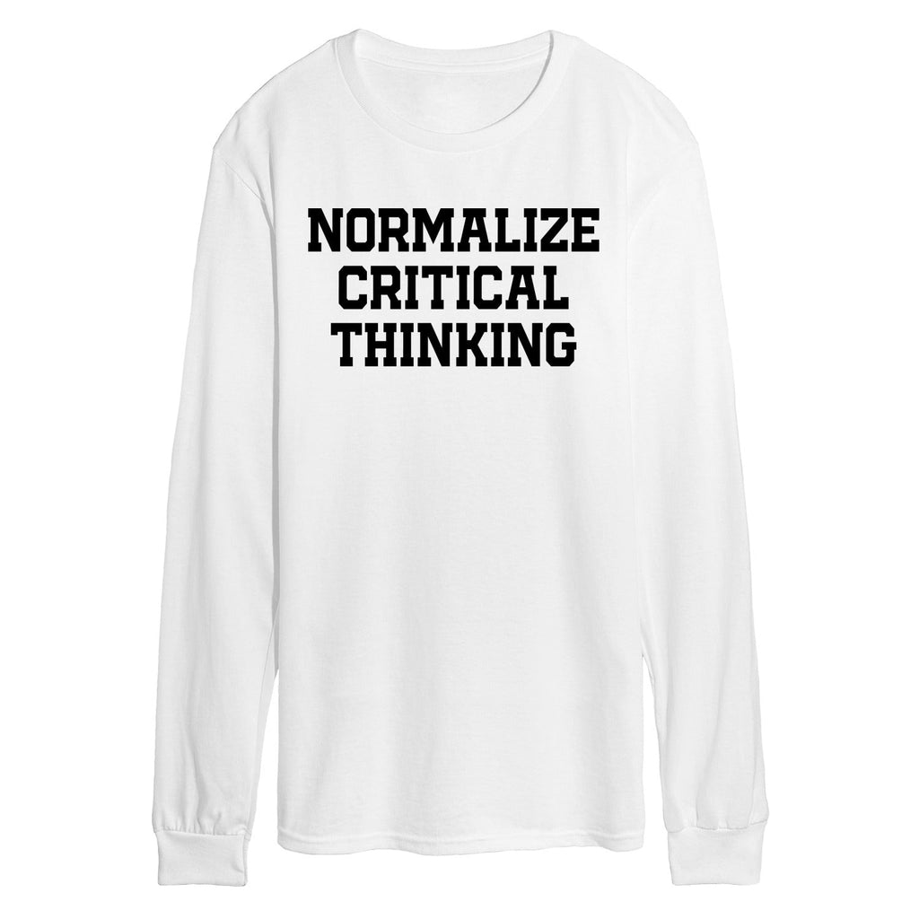 Instant Message - Normalize Critical Thinking - Men's Long Sleeve Graphic T-Shirt