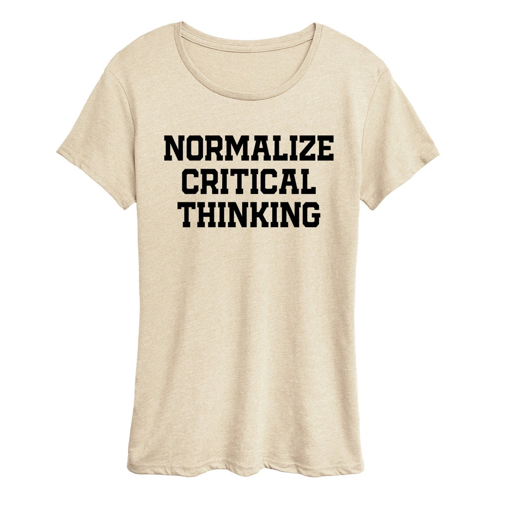 Instant Message - Normalize Critical Thinking - Women's Short Sleeve Graphic T-Shirt