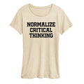 Instant Message - Normalize Critical Thinking - Women's Short Sleeve Graphic T-Shirt