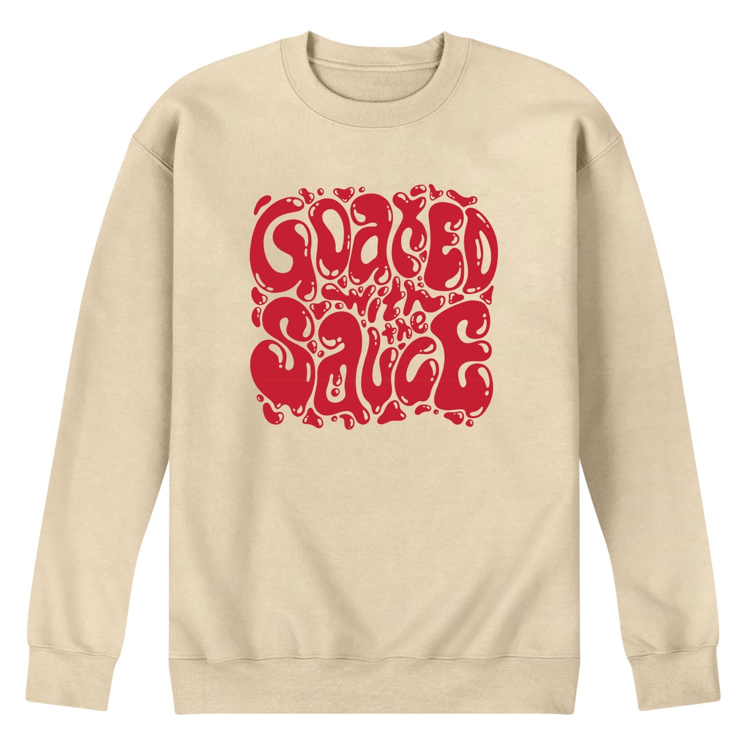 Instant Message - Goated With the Sauce - Men's Long Sleeve Crew Fleece Sweatshirt