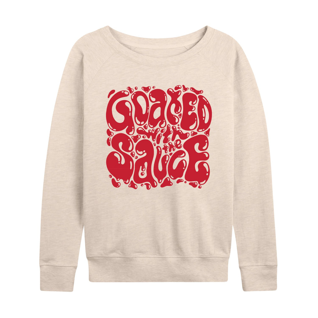 Instant Message - Goated With the Sauce - Women's French Terry Long Sleeve Pullover