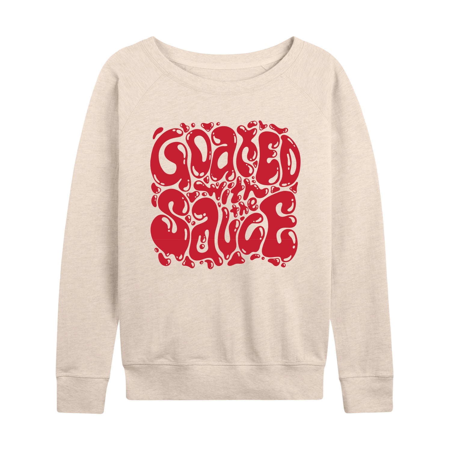 Instant Message - Goated With the Sauce - Women's French Terry Long Sleeve Pullover