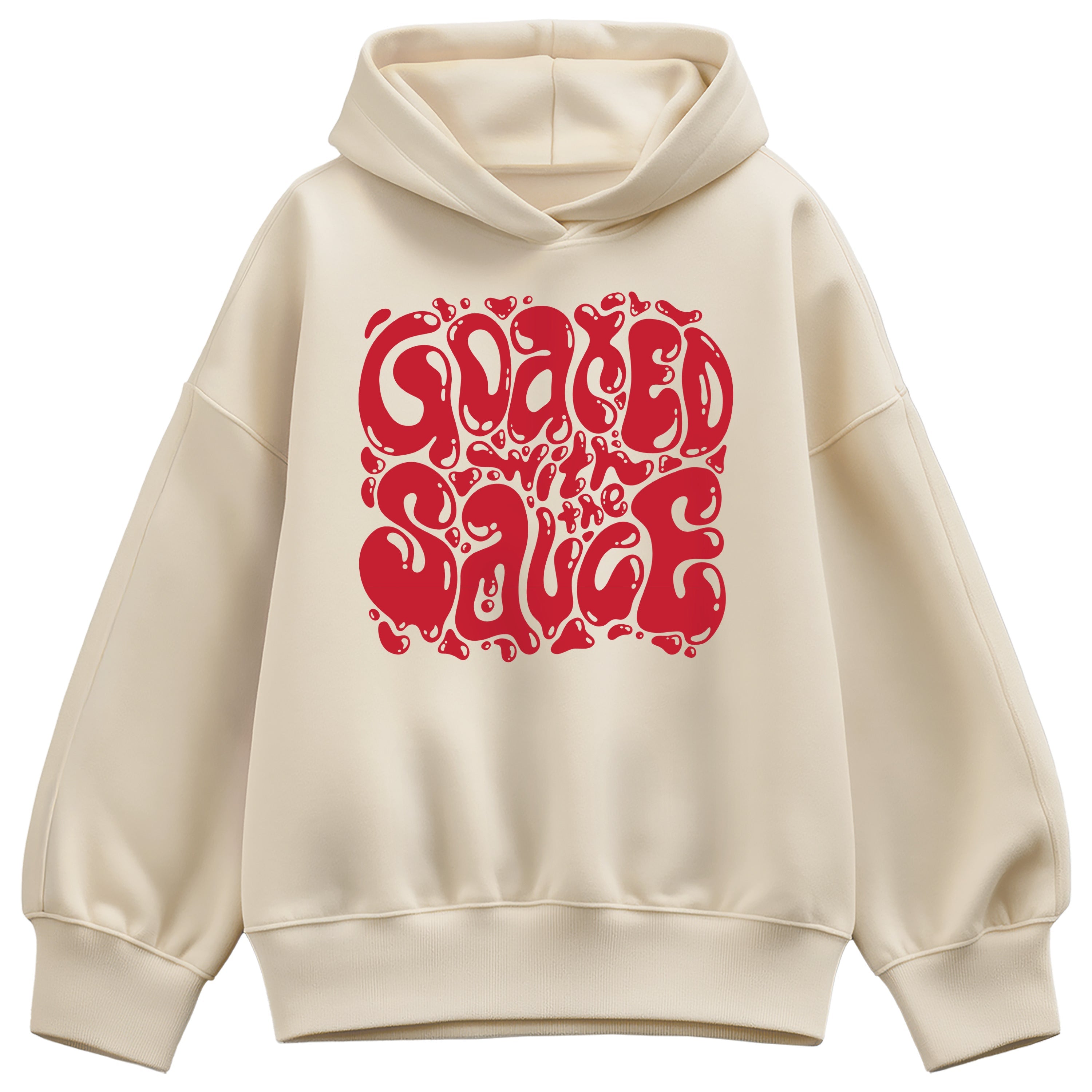 Instant Message - Goated With the Sauce - Women's Oversized Fleece Hoodie Sweatshirt