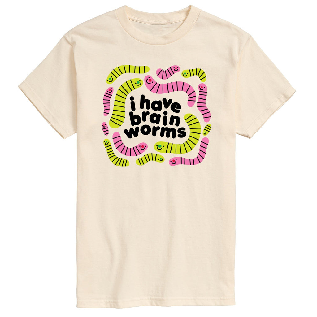 Instant Message - I Have Brain Worms - Men's Short Sleeve Graphic T-Shirt