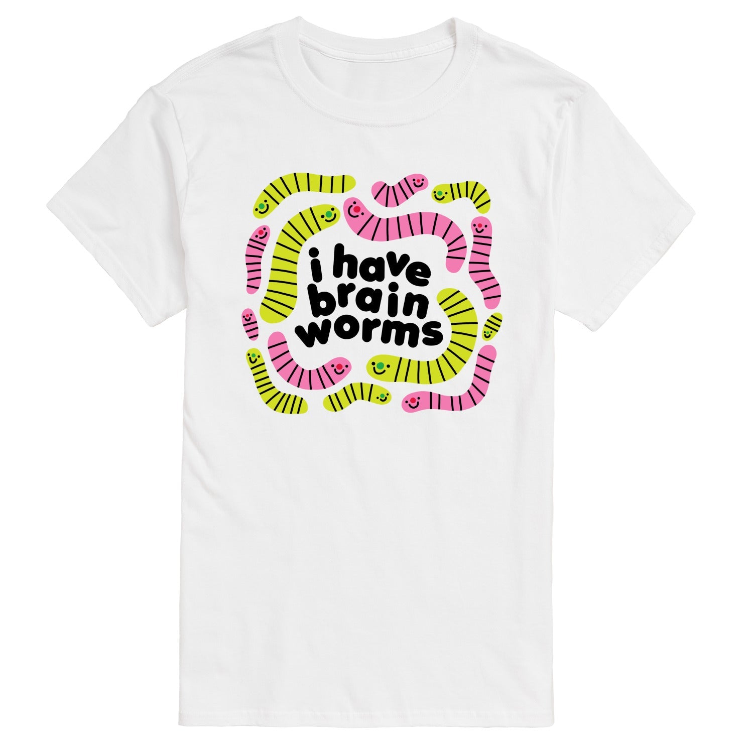 Instant Message - I Have Brain Worms - Men's Short Sleeve Graphic T-Shirt
