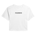 Instant Message - I'm Locked In - Juniors Cropped Short Sleeve Graphic T-Shirt