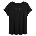 Instant Message - I'm Locked In - Juniors Oversized Graphic T-Shirt