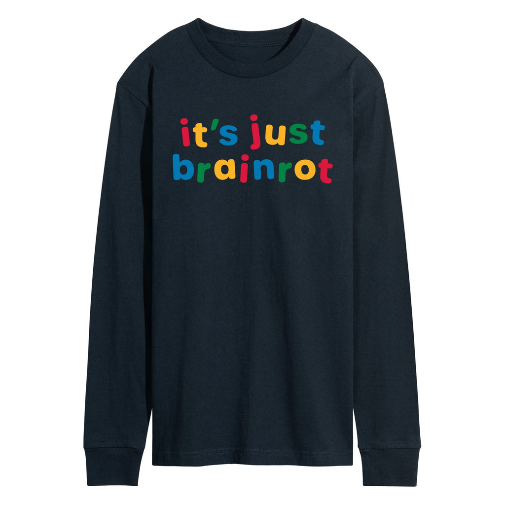 Instant Message - Just Brainrot - Men's Long Sleeve Graphic T-Shirt