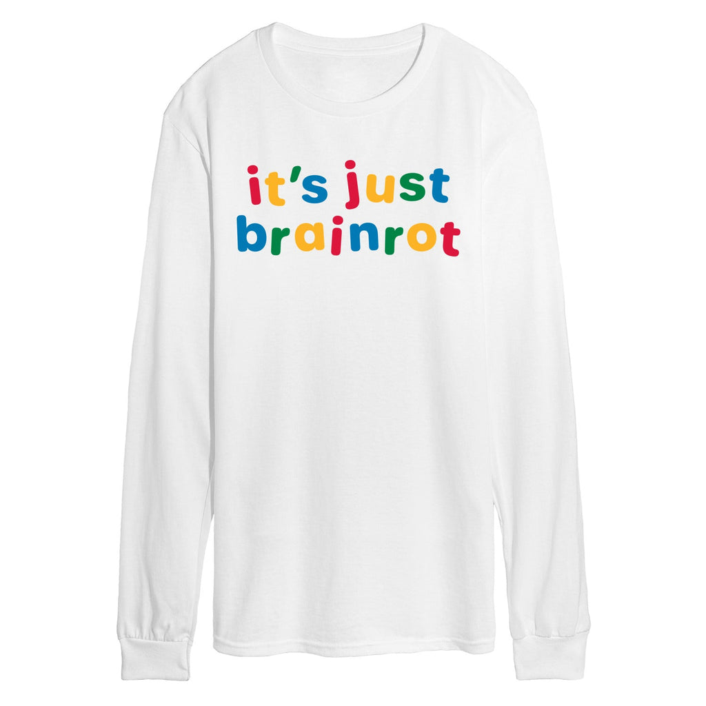 Instant Message - Just Brainrot - Men's Long Sleeve Graphic T-Shirt
