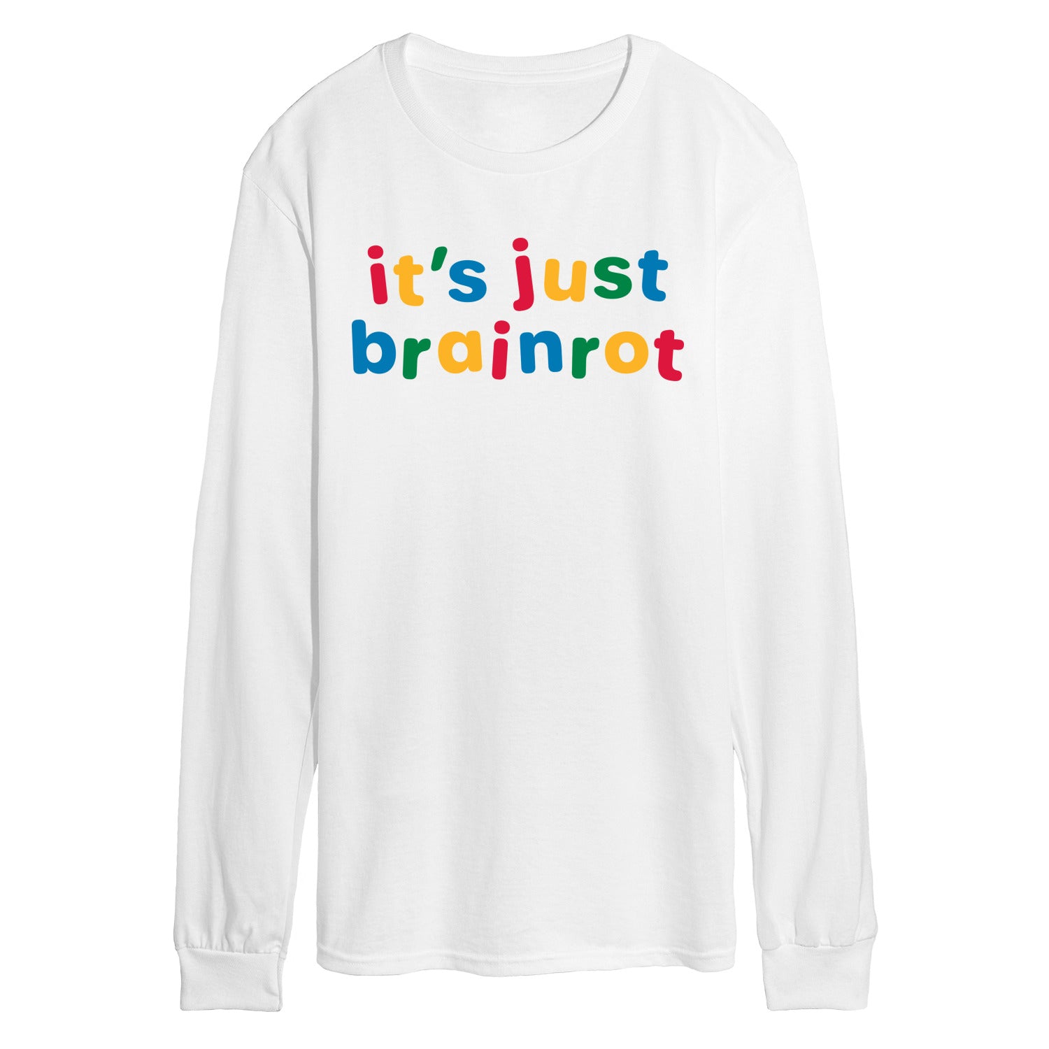 Instant Message - Just Brainrot - Men's Long Sleeve Graphic T-Shirt