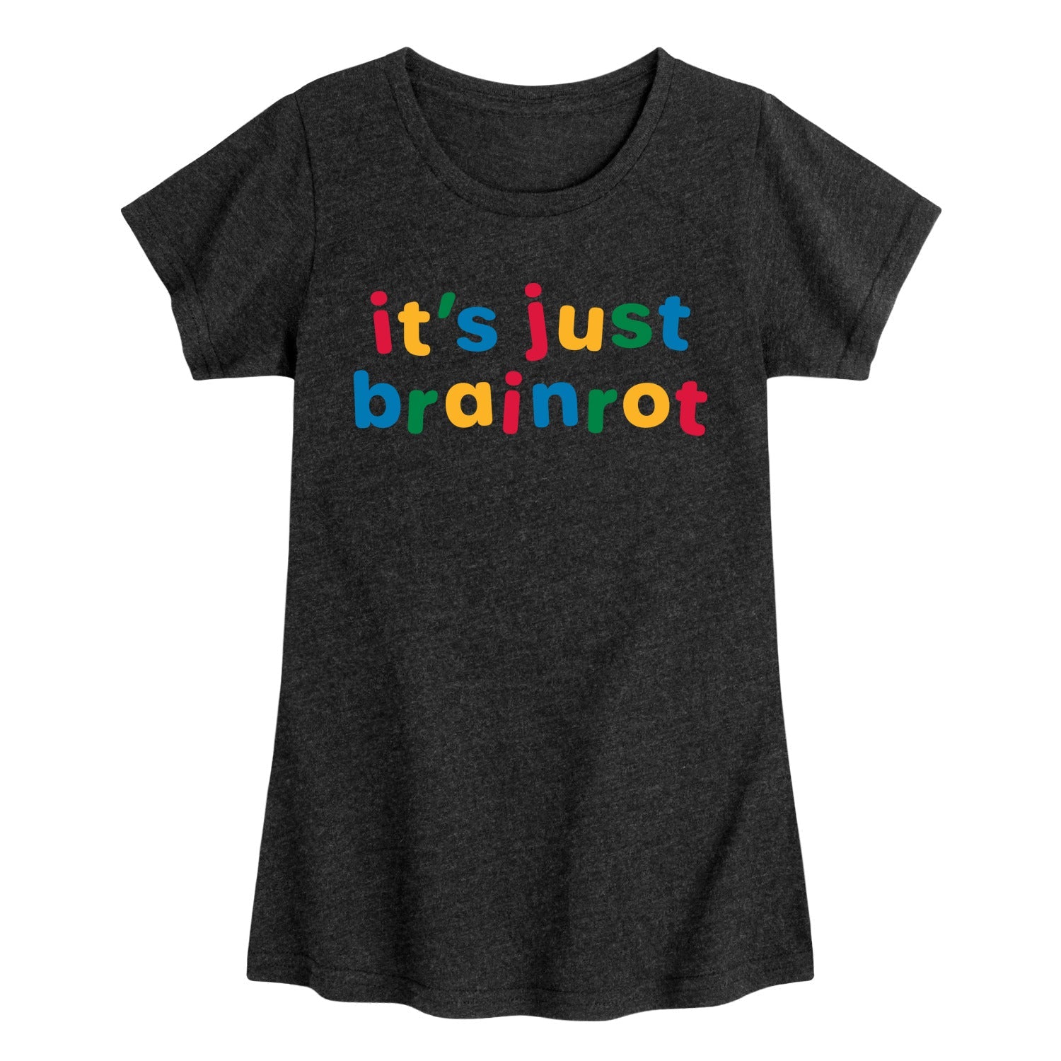 Instant Message - Just Brainrot -Youth Girls Short Sleeve T-Shirt