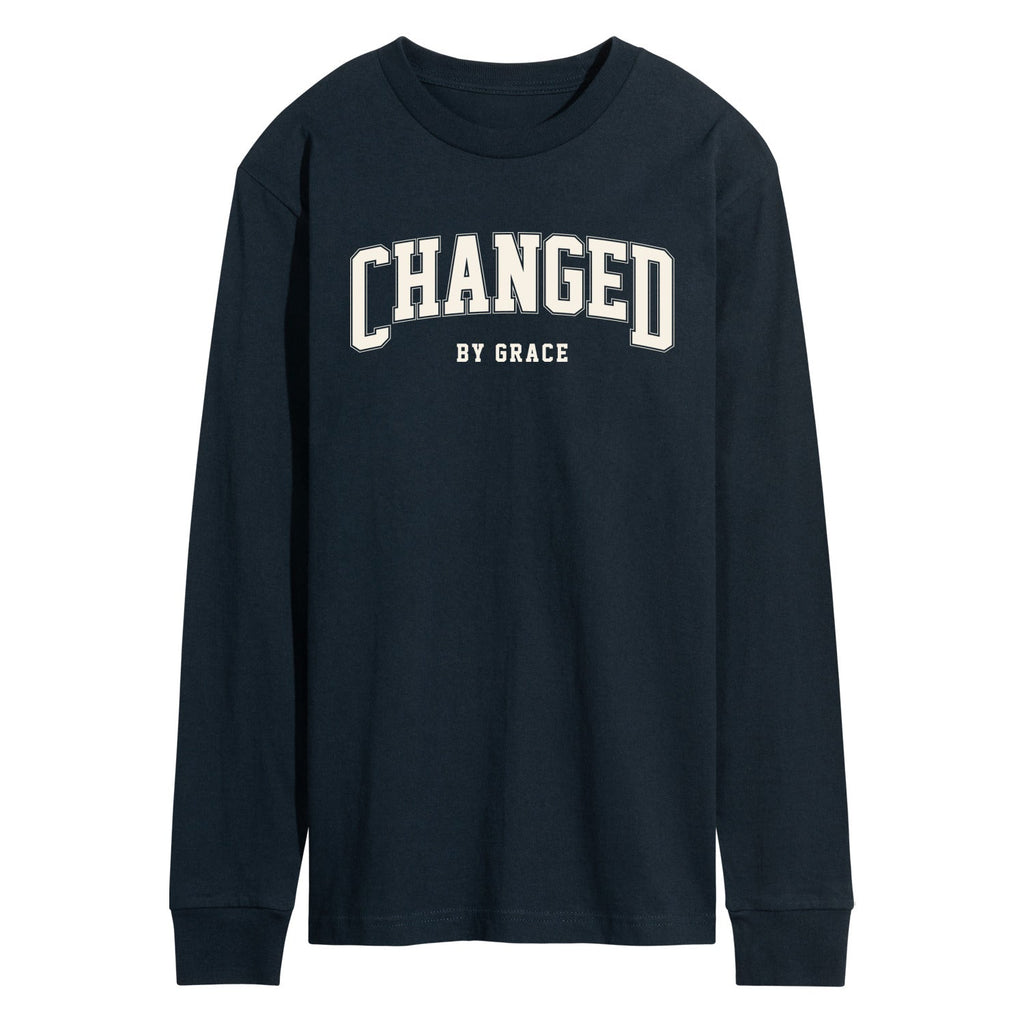 Instant Message - Changed By Grace Collegiate - Men's Long Sleeve Graphic T-Shirt