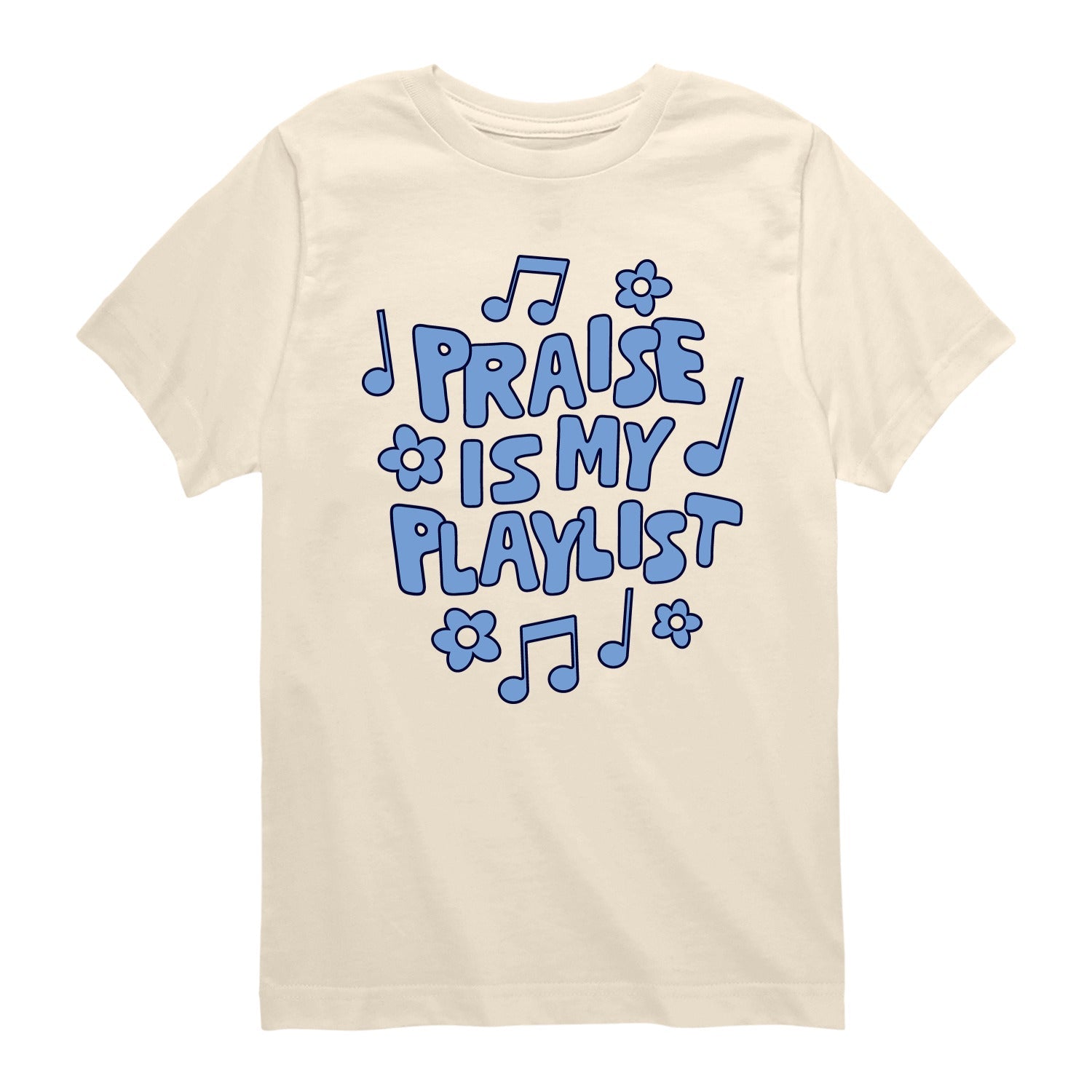 Instant Message - Praise Is My Playlist - Youth Short Sleeve Graphic T-Shirt