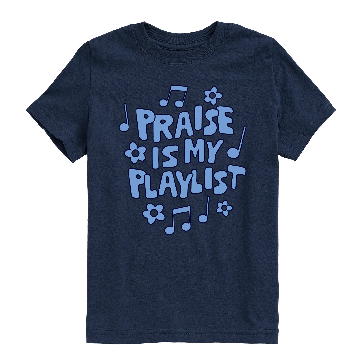 Instant Message - Praise Is My Playlist - Youth Short Sleeve Graphic T-Shirt