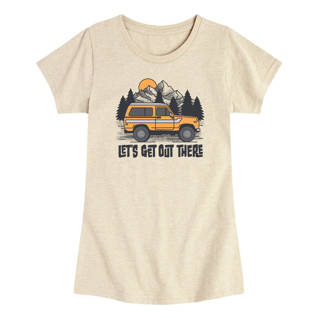 Instant Message - Let's Get Out There - Toddler Girls Short Sleeve T-Shirt