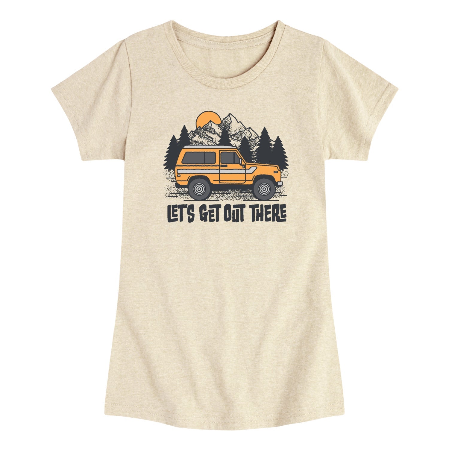 Instant Message - Let's Get Out There - Toddler Girls Short Sleeve T-Shirt
