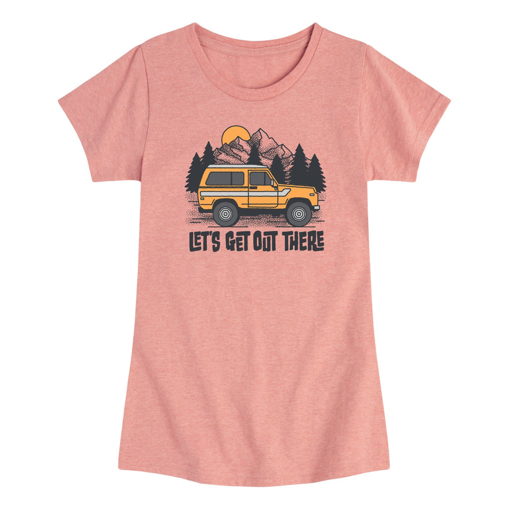 Instant Message - Let's Get Out There - Toddler Girls Short Sleeve T-Shirt
