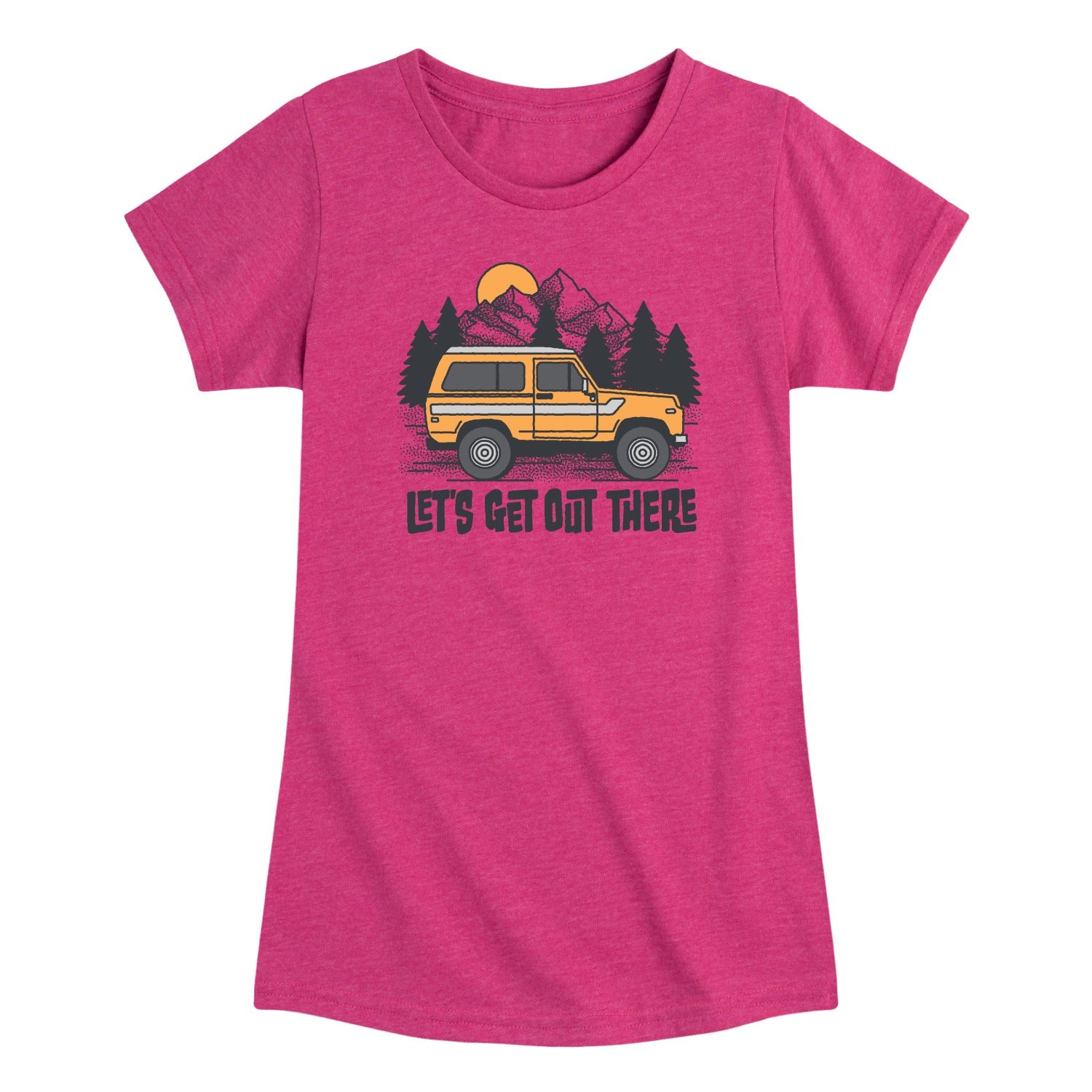 Instant Message - Let's Get Out There - Toddler Girls Short Sleeve T-Shirt