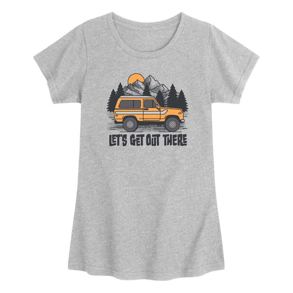 Instant Message - Let's Get Out There - Toddler Girls Short Sleeve T-Shirt