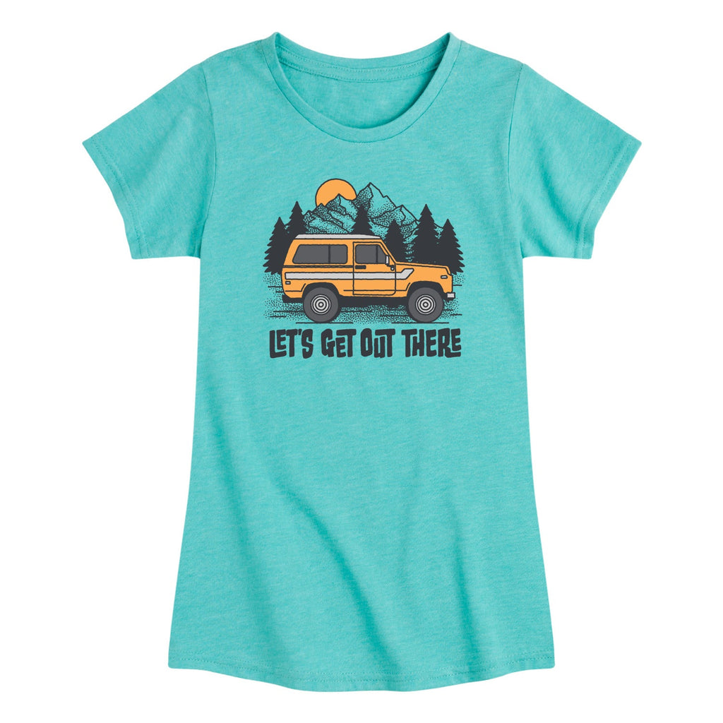 Instant Message - Let's Get Out There - Toddler Girls Short Sleeve T-Shirt