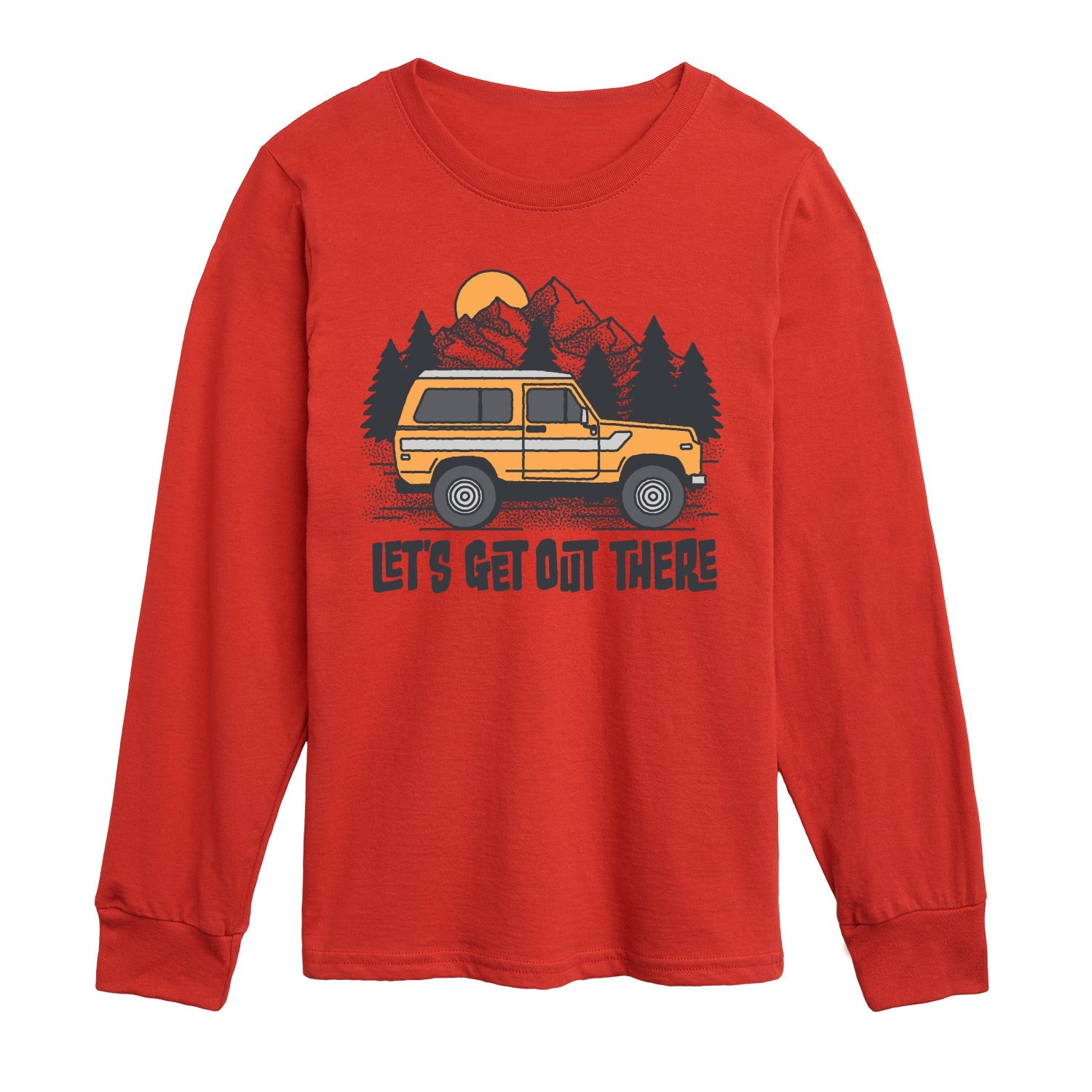 Instant Message - Let's Get Out There - Youth Long Sleeve Graphic T-Shirt