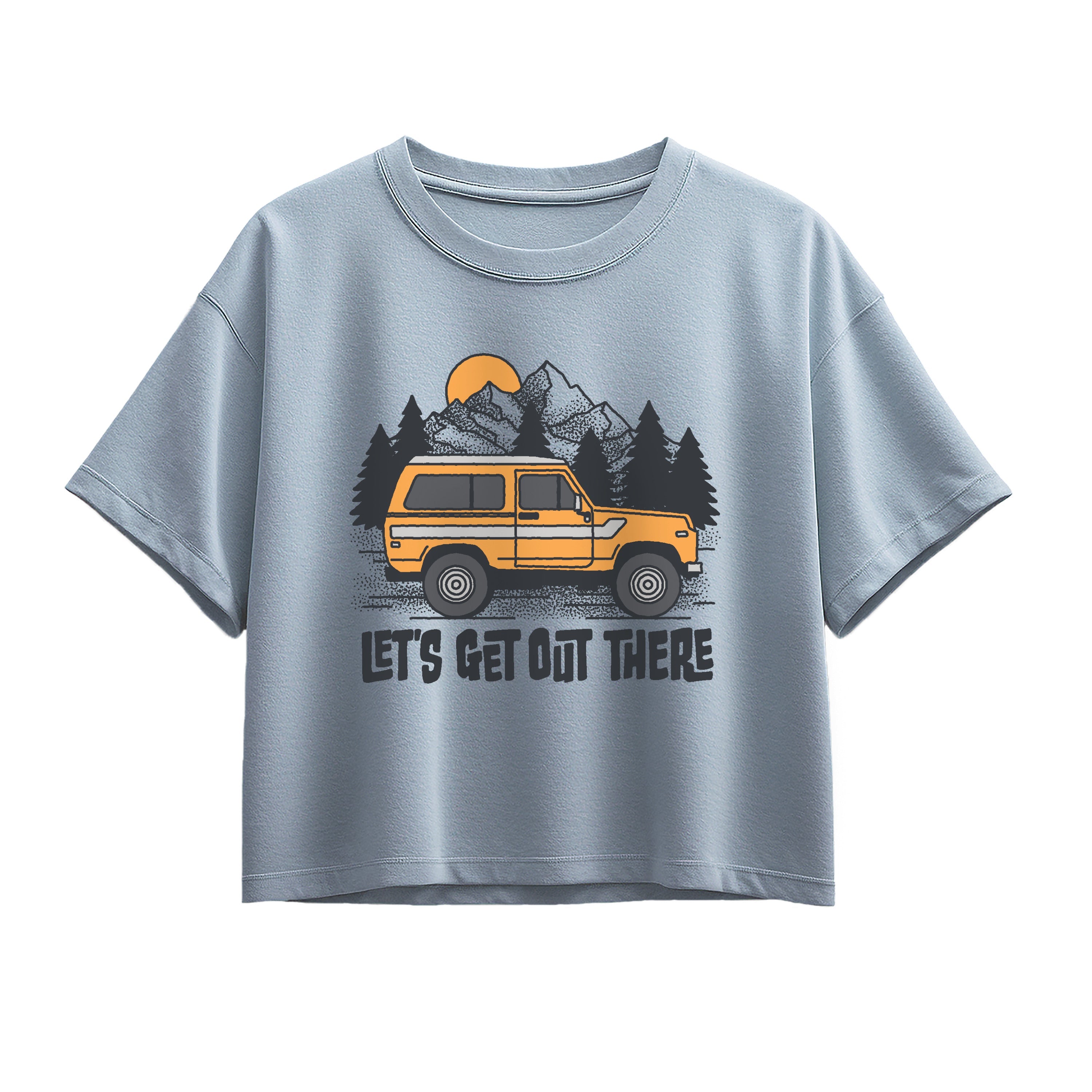 Instant Message - Let's Get Out There - Youth Girl Short Sleeve Boxy Tee