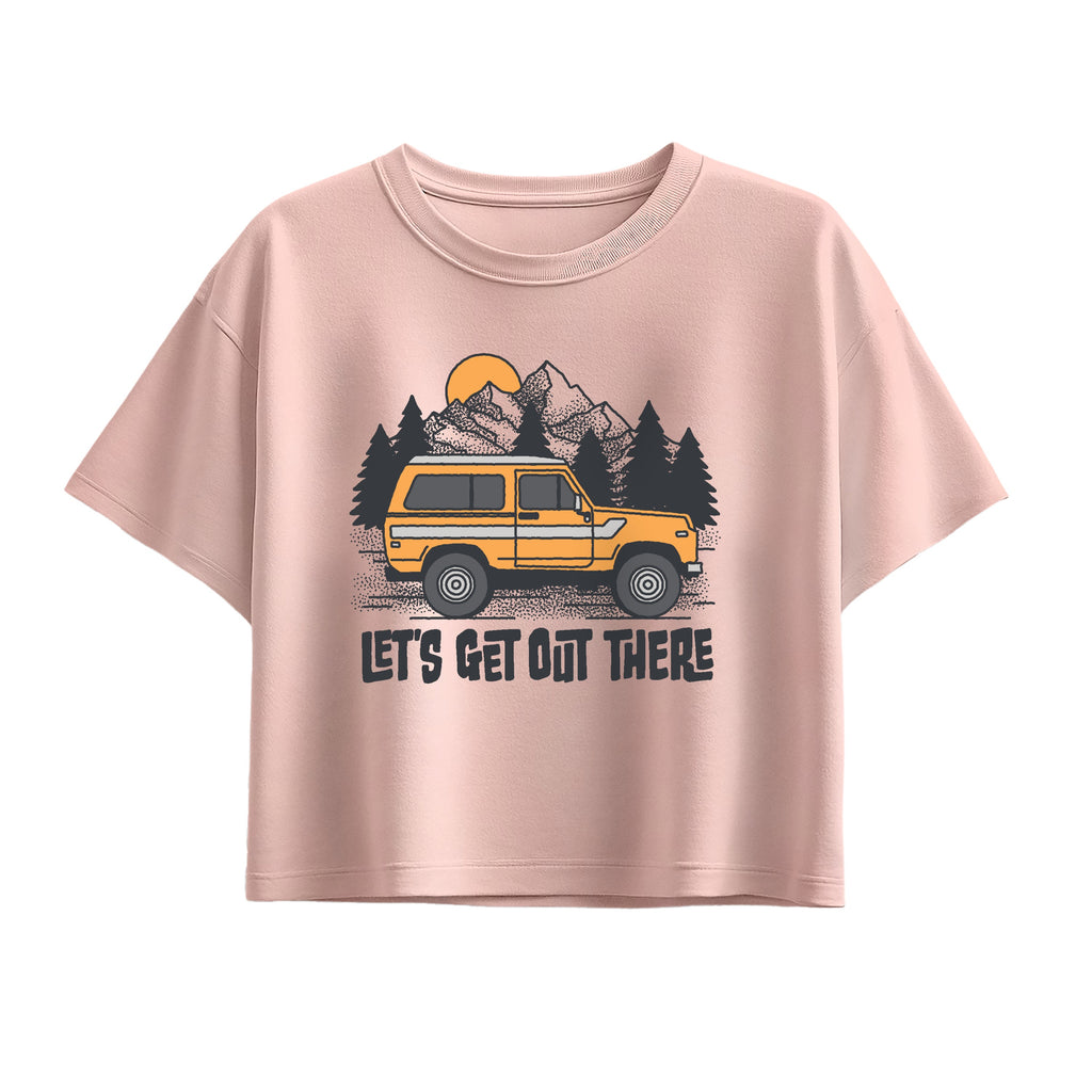 Instant Message - Let's Get Out There - Youth Girl Short Sleeve Boxy Tee