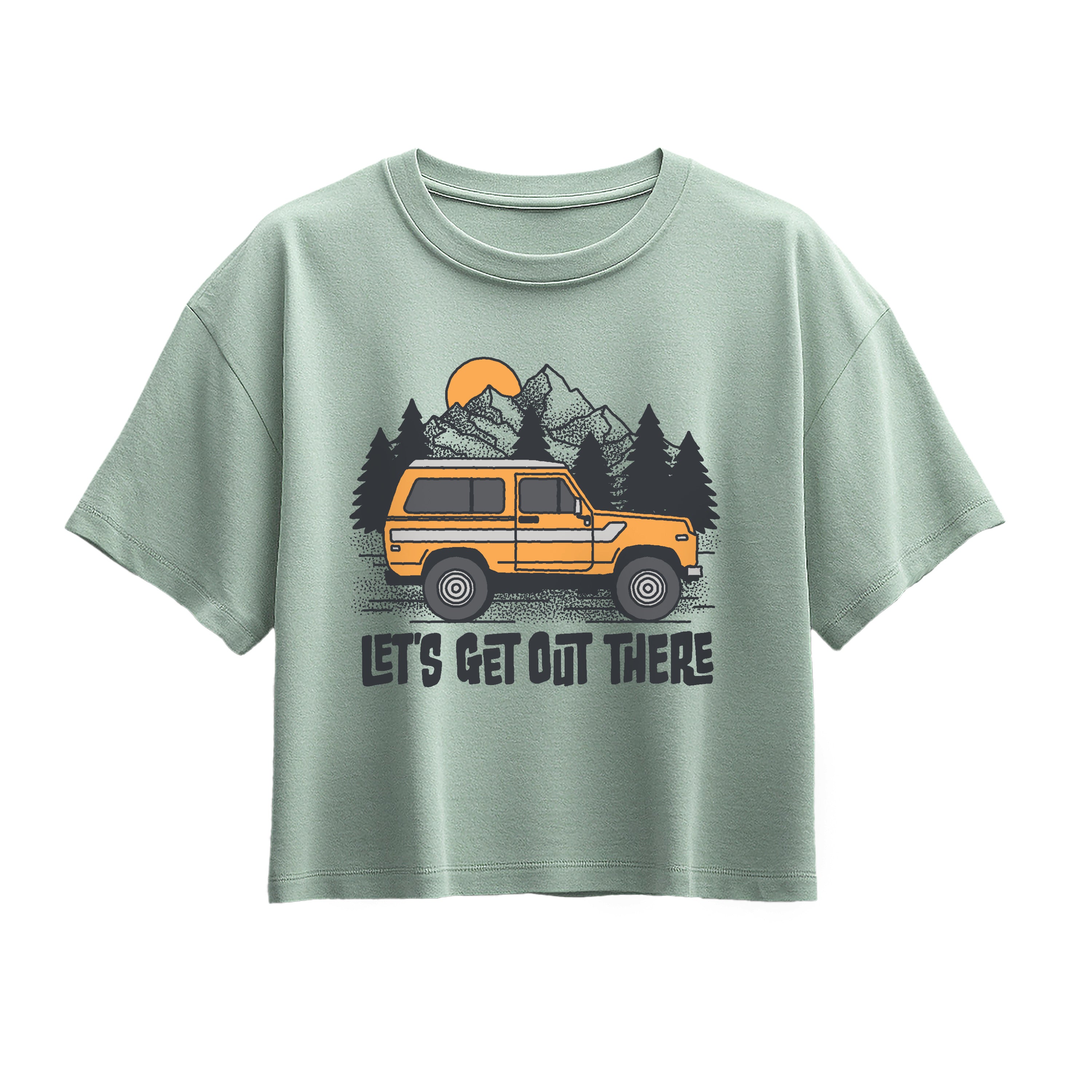 Instant Message - Let's Get Out There - Youth Girl Short Sleeve Boxy Tee