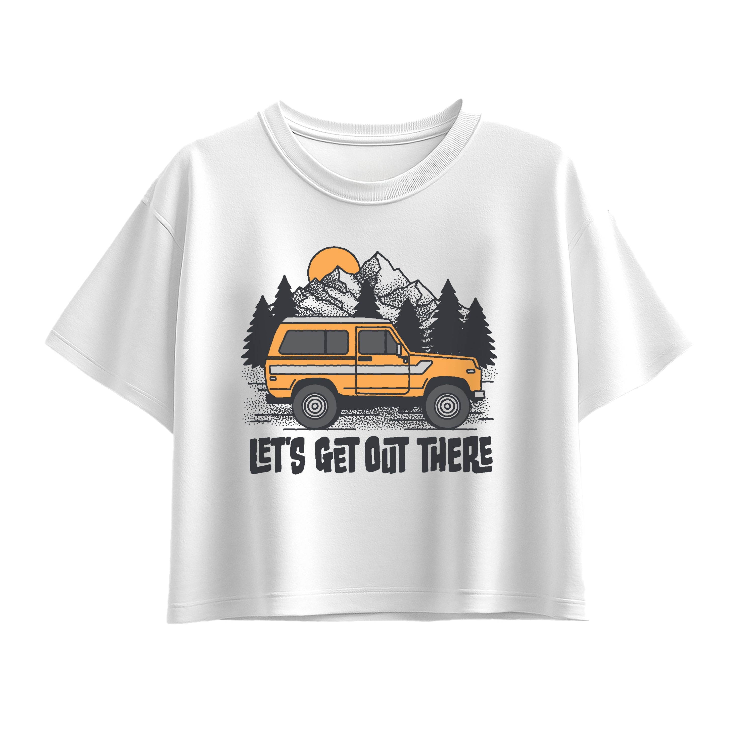 Instant Message - Let's Get Out There - Youth Girl Short Sleeve Boxy Tee