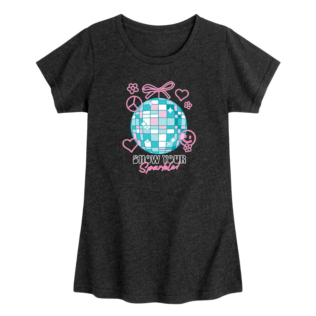 Instant Message - Show Your Sparkle - Toddler Girls Short Sleeve T-Shirt