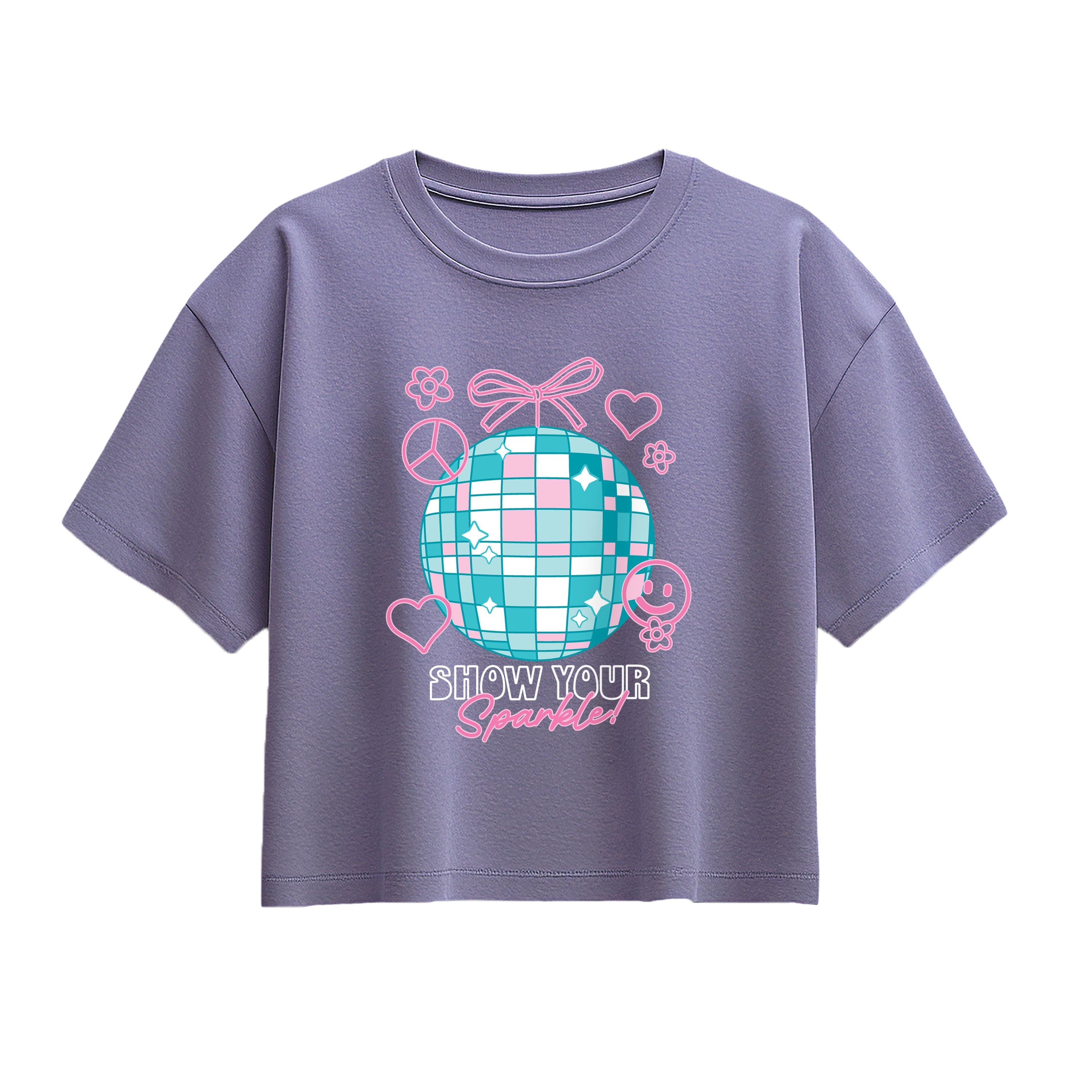 Instant Message - Show Your Sparkle - Youth Girl Short Sleeve Boxy Tee