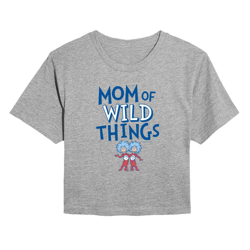 Dr. Seuss - Mom of Wild Things - Women's Cropped Short Sleeve Graphic T-Shirt