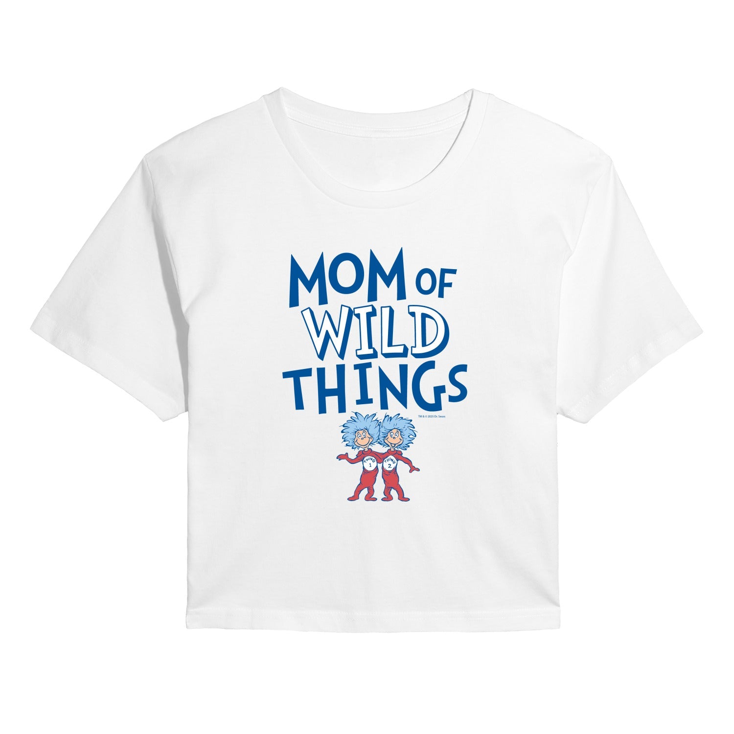 Dr. Seuss - Mom of Wild Things - Women's Cropped Short Sleeve Graphic T-Shirt