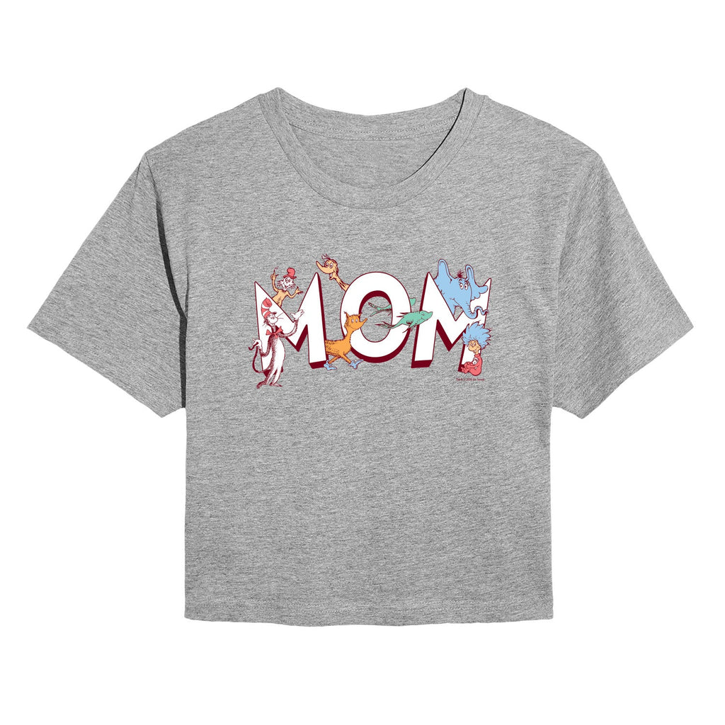 Dr. Seuss - Mom Seuss Characters - Women's Cropped Short Sleeve Graphic T-Shirt