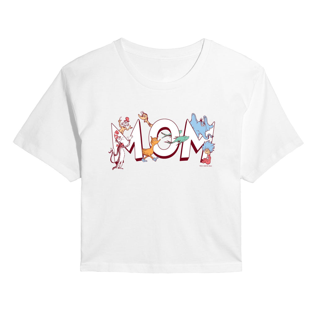 Dr. Seuss - Mom Seuss Characters - Women's Cropped Short Sleeve Graphic T-Shirt