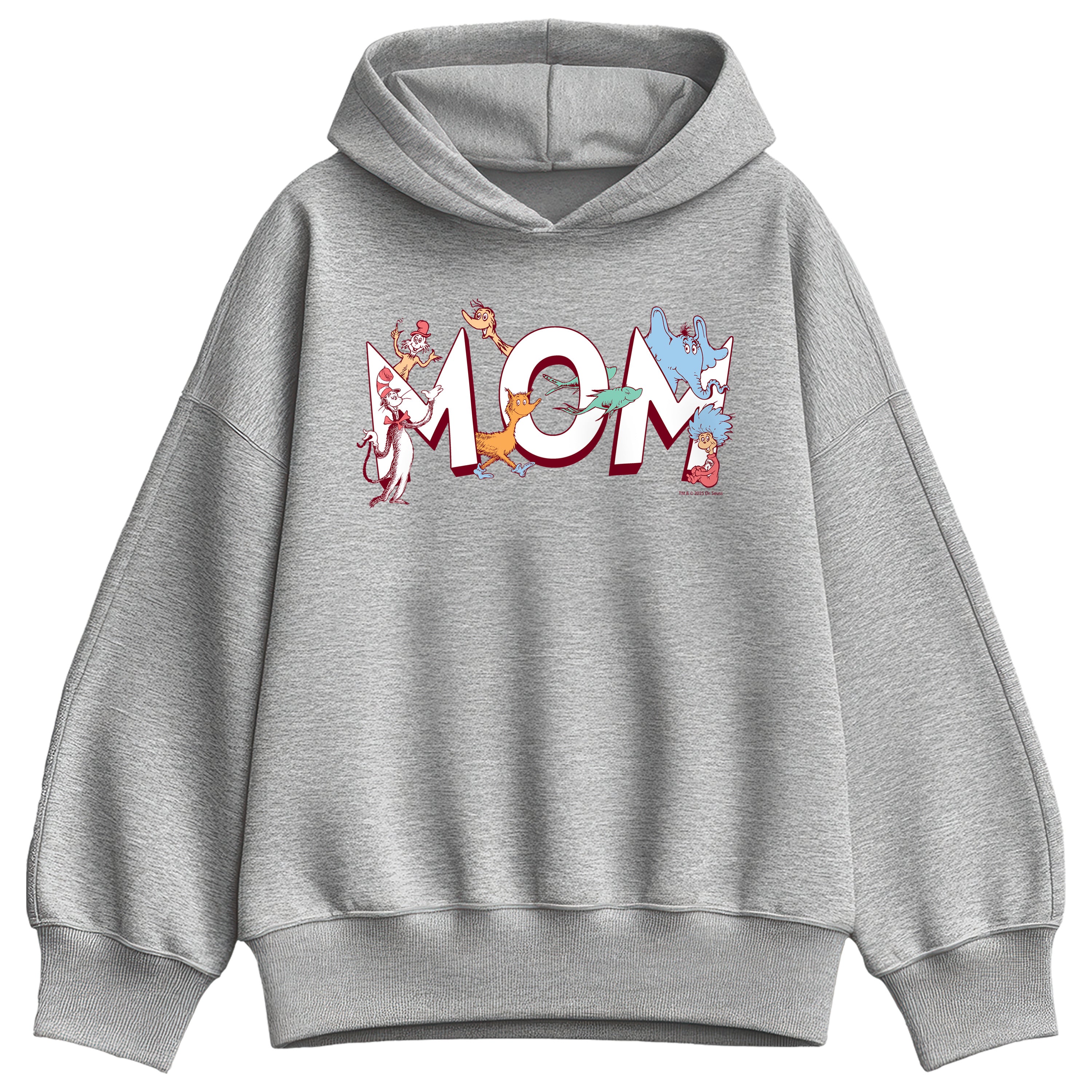 Dr. Seuss - Mom Seuss Characters - Women's Oversized Fleece Hoodie Sweatshirt